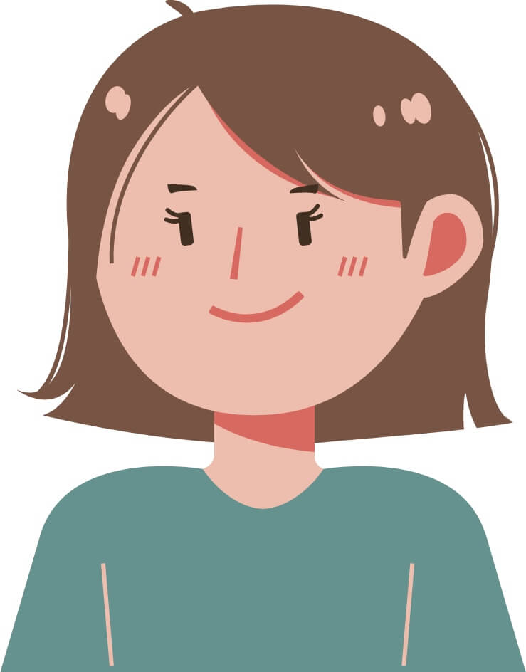 Illustration av kvinna med småhår och kortare hårstrån – ett tecken på att håret saknar viktiga näringsämnen.